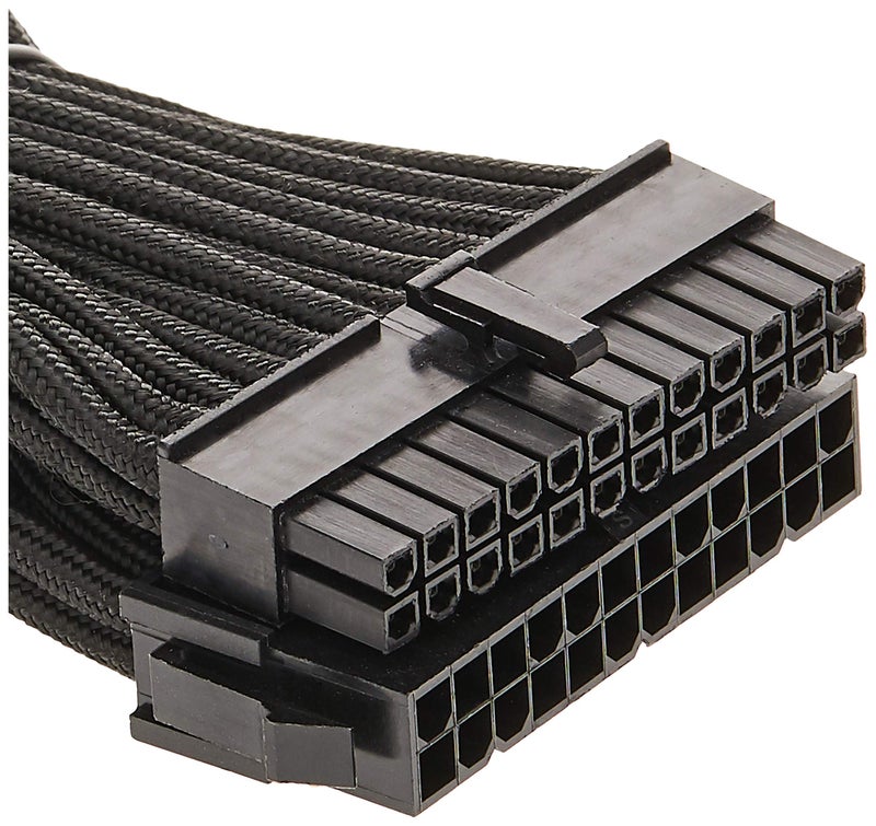 Silverstone Tek Sleeved Extension Power Supply Cable with 1 x Motherboard 24-Pin Connector (PP07-MBB) - Image 2